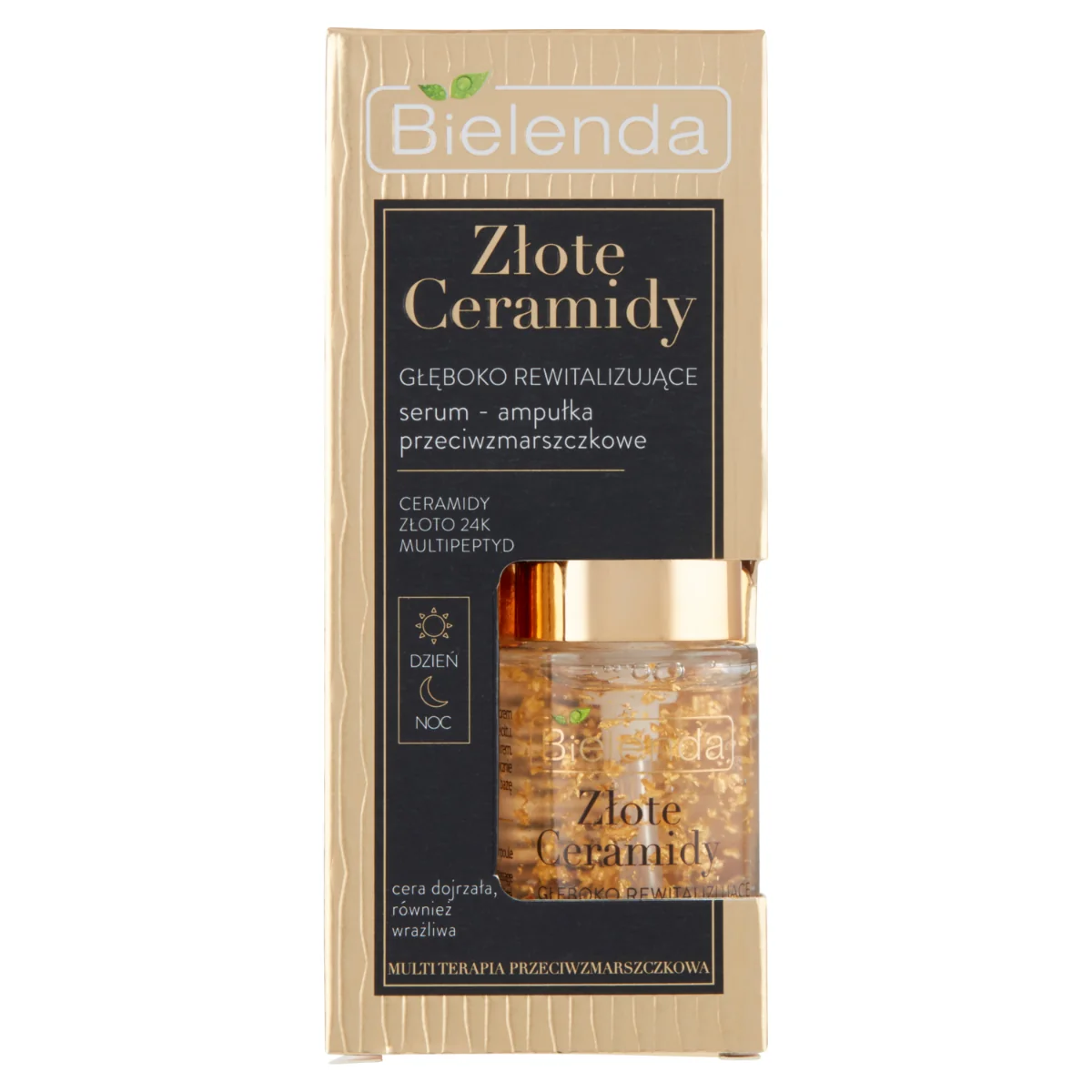 Bielenda Złote Ceramidy głęboko rewitalizujące serum przeciwzmarszczkowe, 15 ml