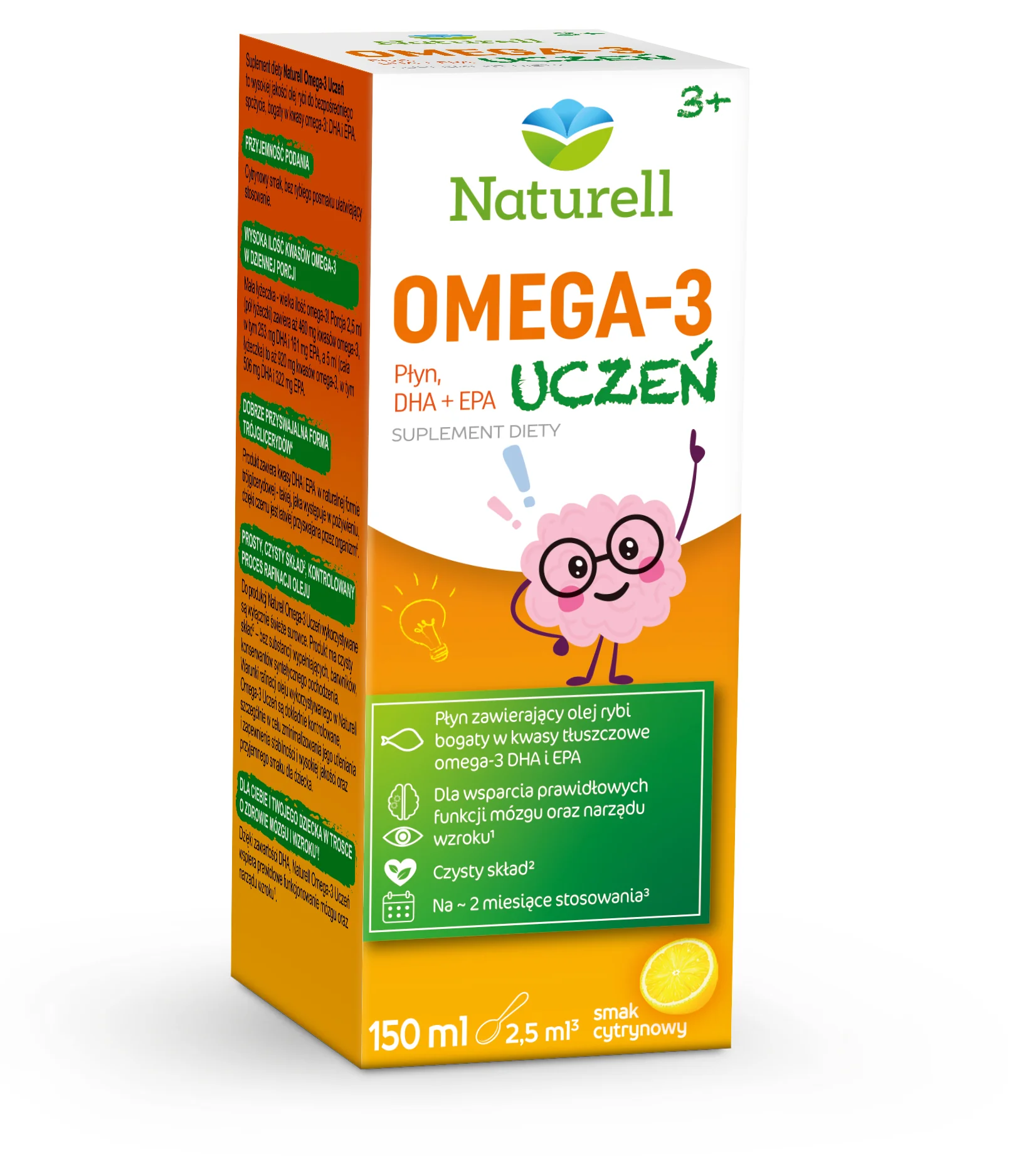 Naturell Omega-3 Uczeń płyn, 150 ml