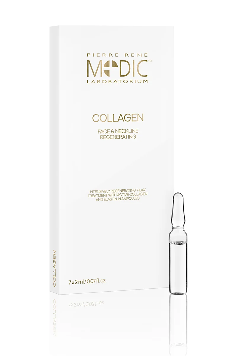 Pierre René Medic Laboratorium Medic Collagen ampułki z aktywnym kolagenem i elastyną, 7 x 2 ml