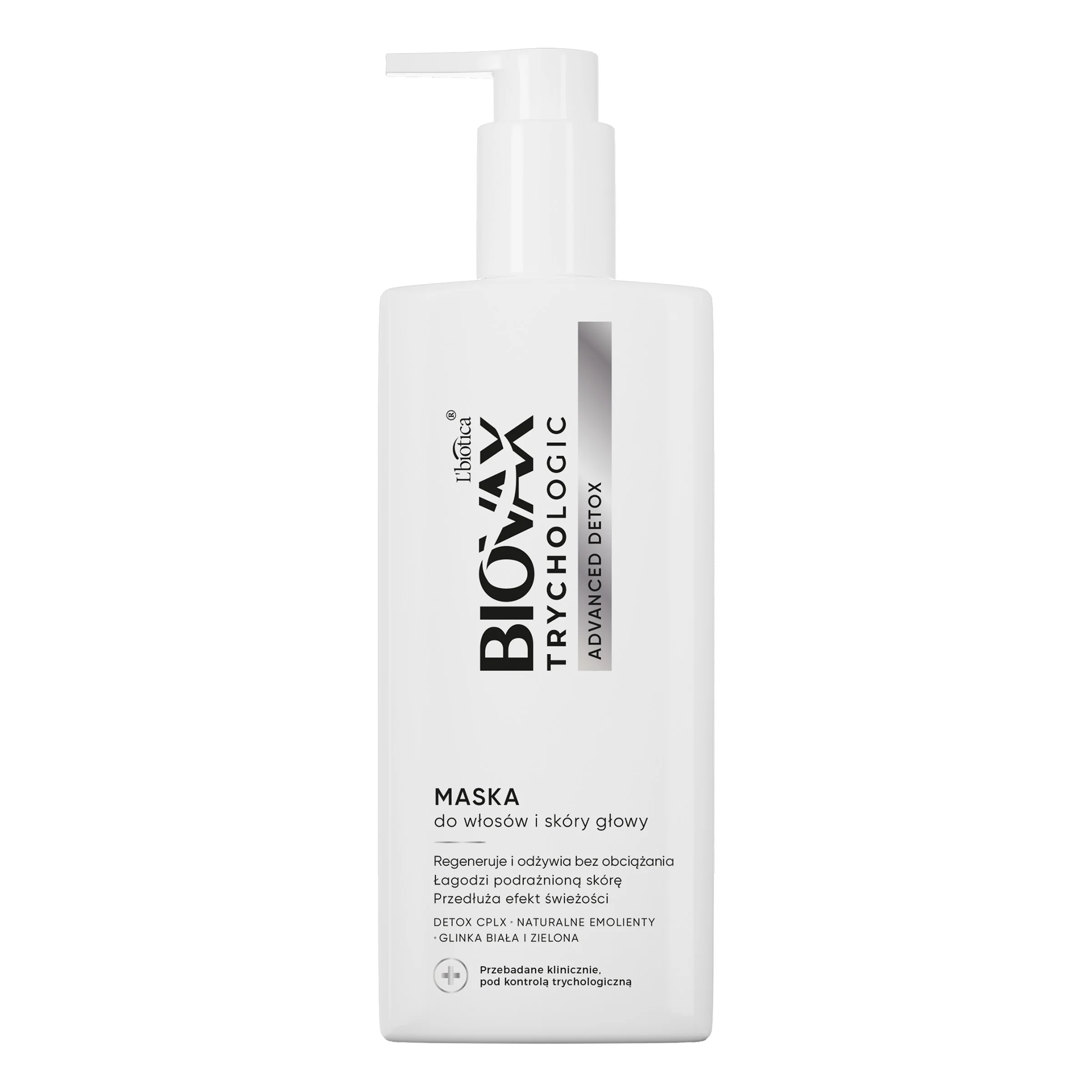 Biovax Trychologic Advanced Detox, maska do włosów i skóry głowy, 200 ml