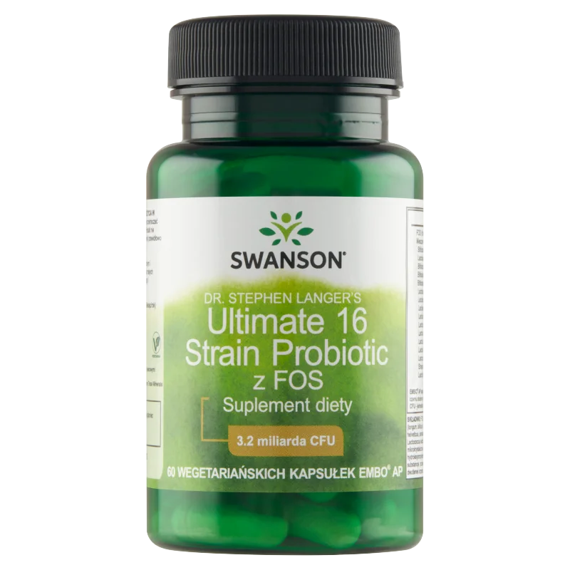 Swanson Ultimate 16 Strain Probiotic with FOS 60 kapsułek