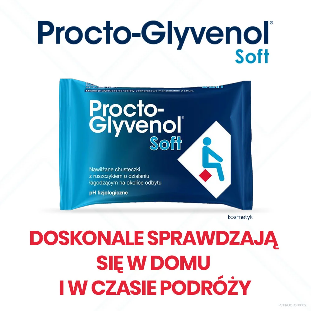 Procto-Glyvenol Soft nawilżane chusteczki dla osób z hemoroidami, 30 szt.