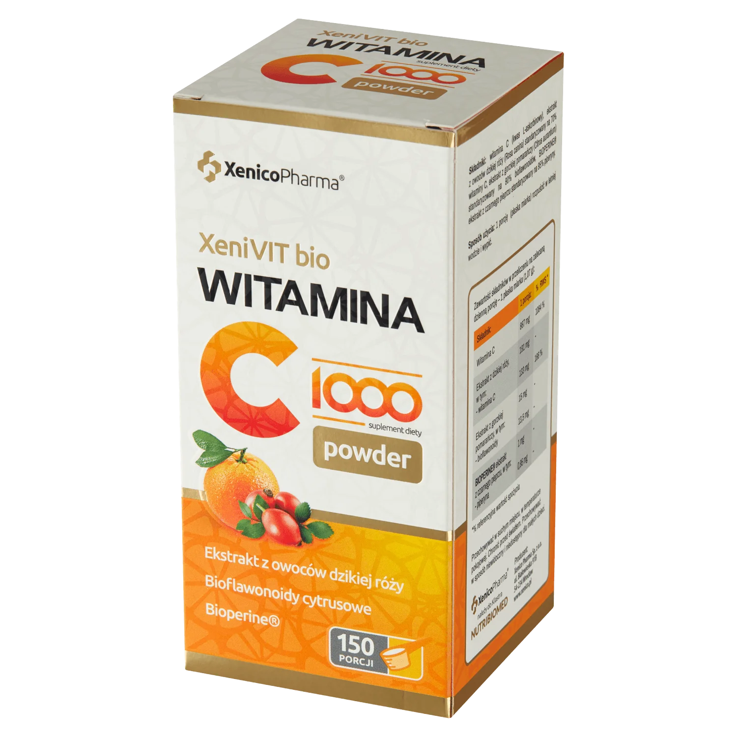 XeniVIT bio Witamina C 1000 proszek, 161 g