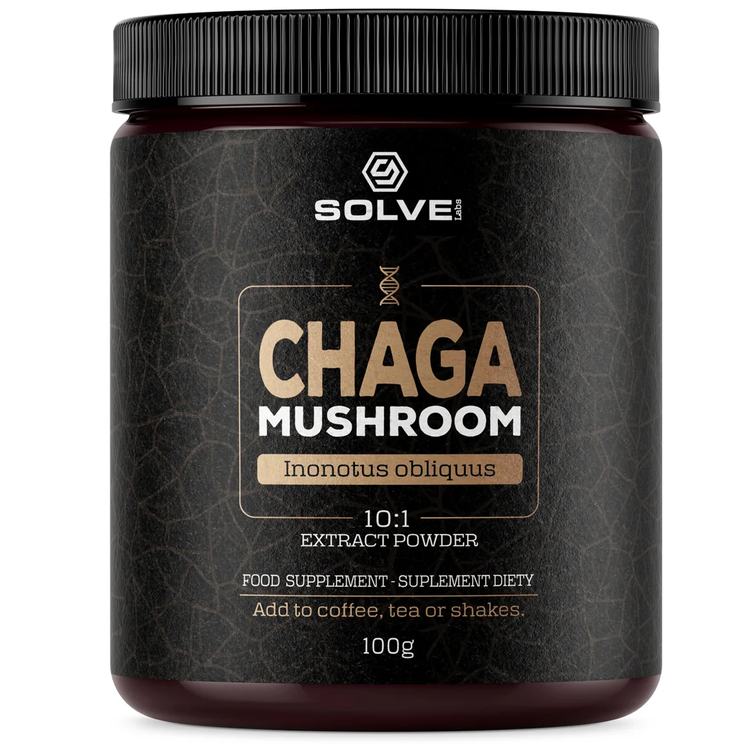 Solve Labs Chaga, ekstrakt z błyskoporka podkorowego 10:1, 100 g