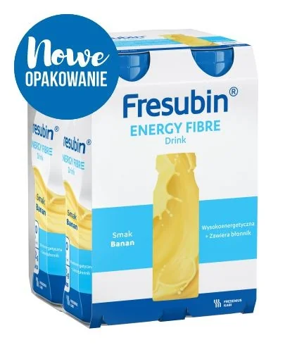 Fresubin Energy Fibre Drink płyn, smak bananowy, 4 x 200 ml