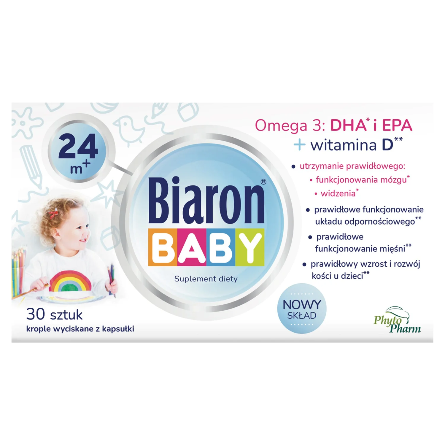 Biaron Baby 24 m+ , suplement diety, 30 kapsułek twist-off