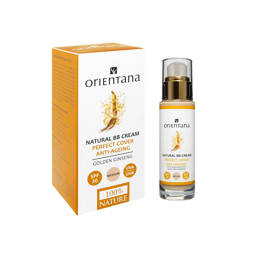 Orientana Złoty Żeń-Szeń naturalny krem BB z filtrem SPF 30 odcień Medium, 30 ml