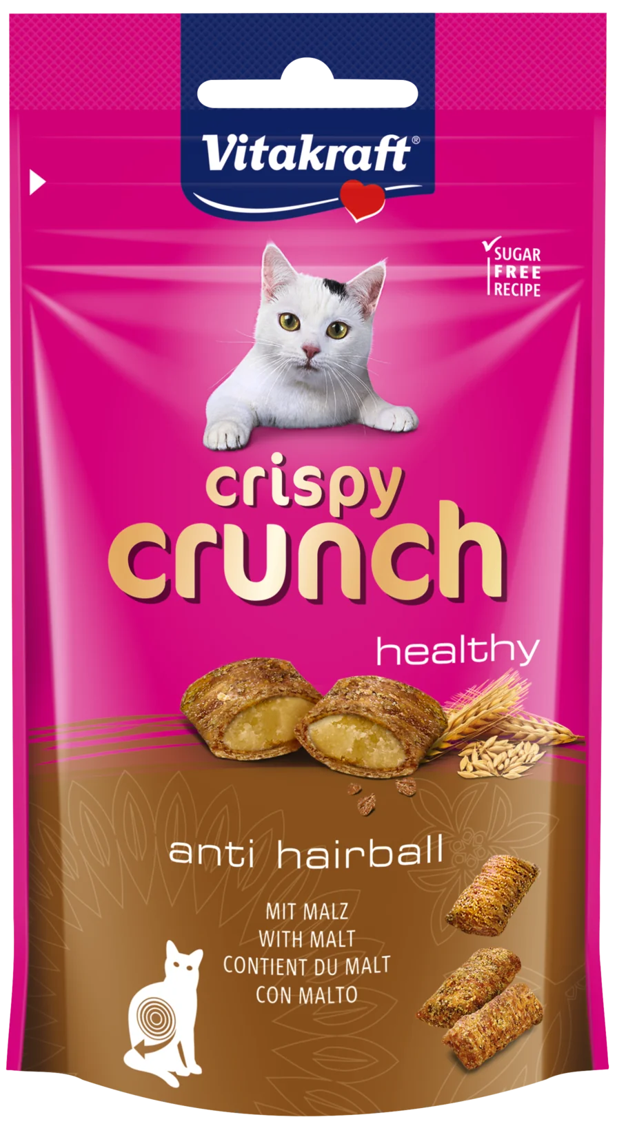 Vitakraft Crispy Crunch przysmak dla kotów ze słodem, 60 g