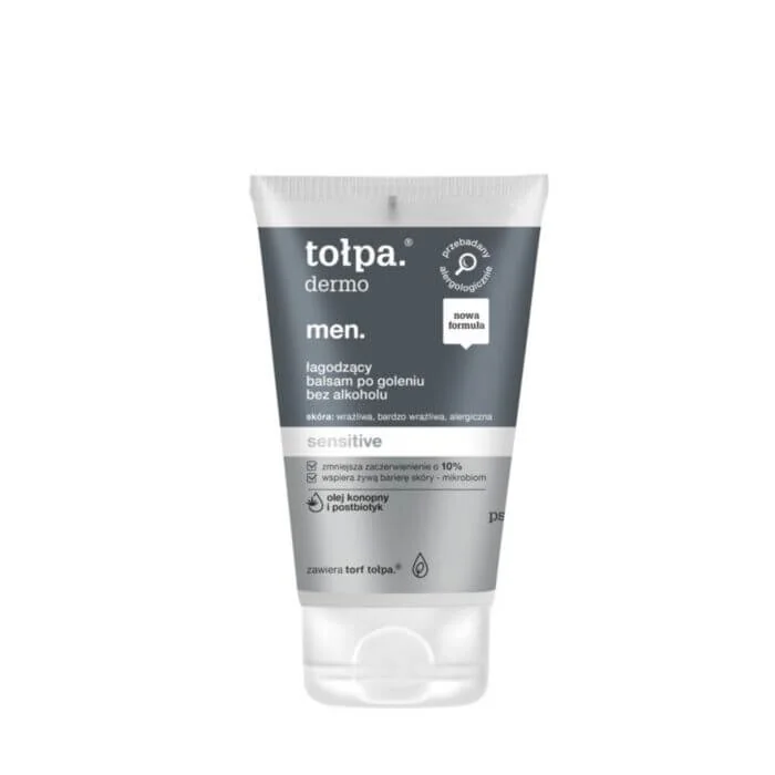 Tołpa Dermo Men Sensitive, łagodzacy balsam po goleniu bez alkoholu, 100 ml