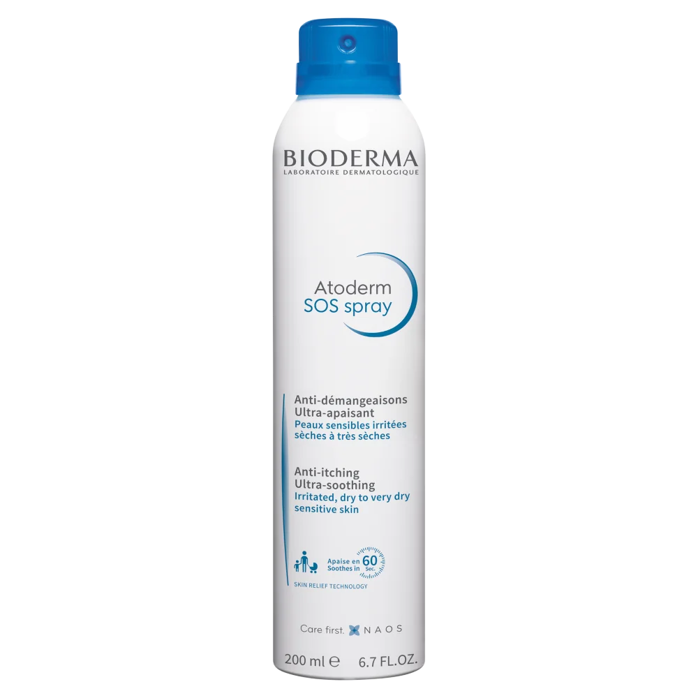 Bioderma Atoderm SOS, ultra łagodzący spray eliminujący swędzenie skóry, 200ml