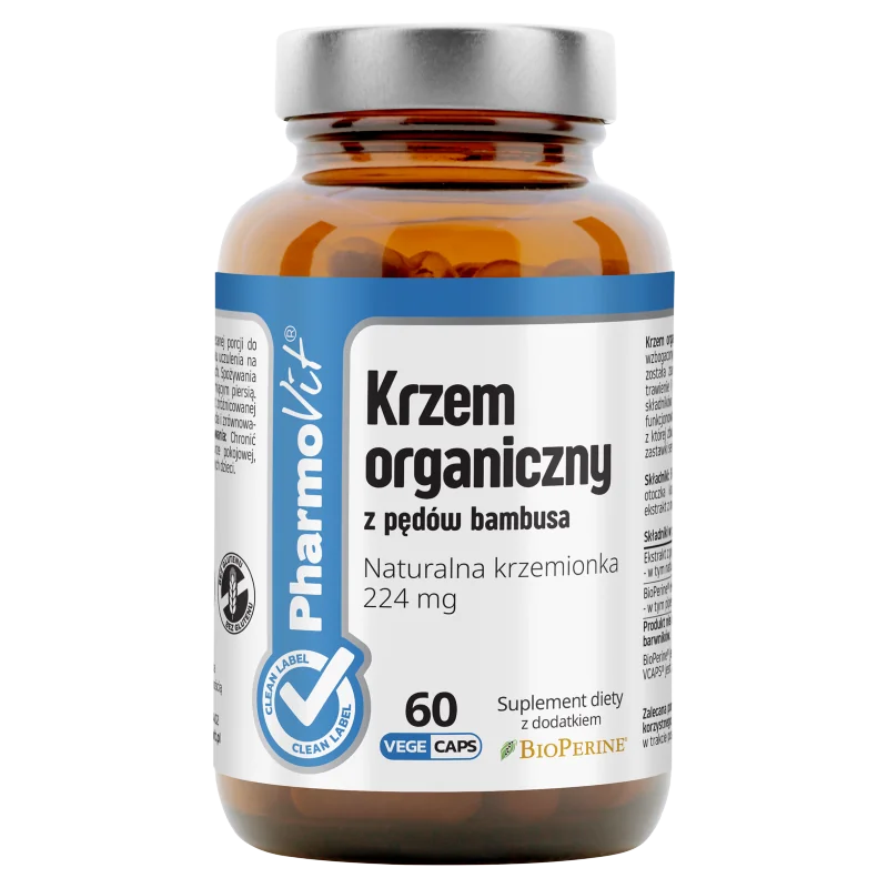 Pharmovit Krzem organiczny z pędów bambusa, suplement diety, 60 kapsułek