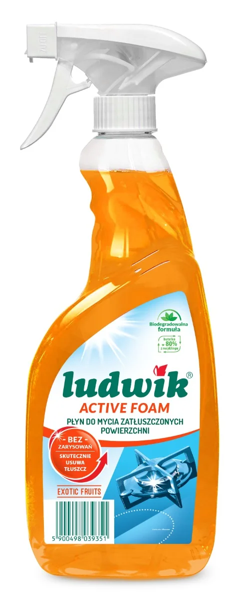 Ludwik Active Foam płyn do mycia zatłuszczonych powierzchni Exotic Fruits, 600 ml