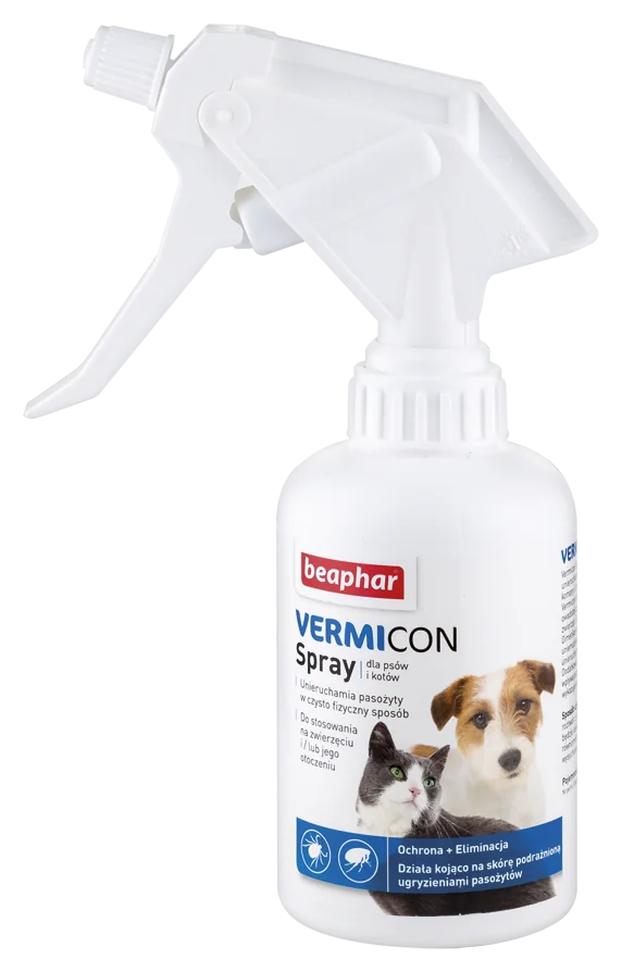 Beaphar Vermicon spray dla psa i kota przeciw kleszczom i pchłom, 250 ml