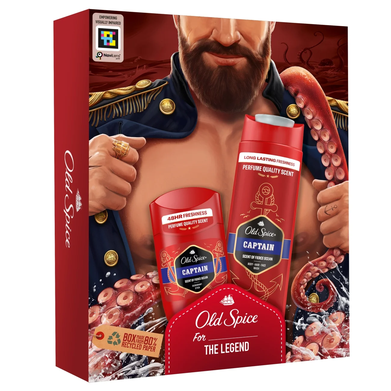 Old Spice Dark Captain zestaw podarunkowy dezodorant w sprayu, 150 ml + żel pod prysznic, 250 ml