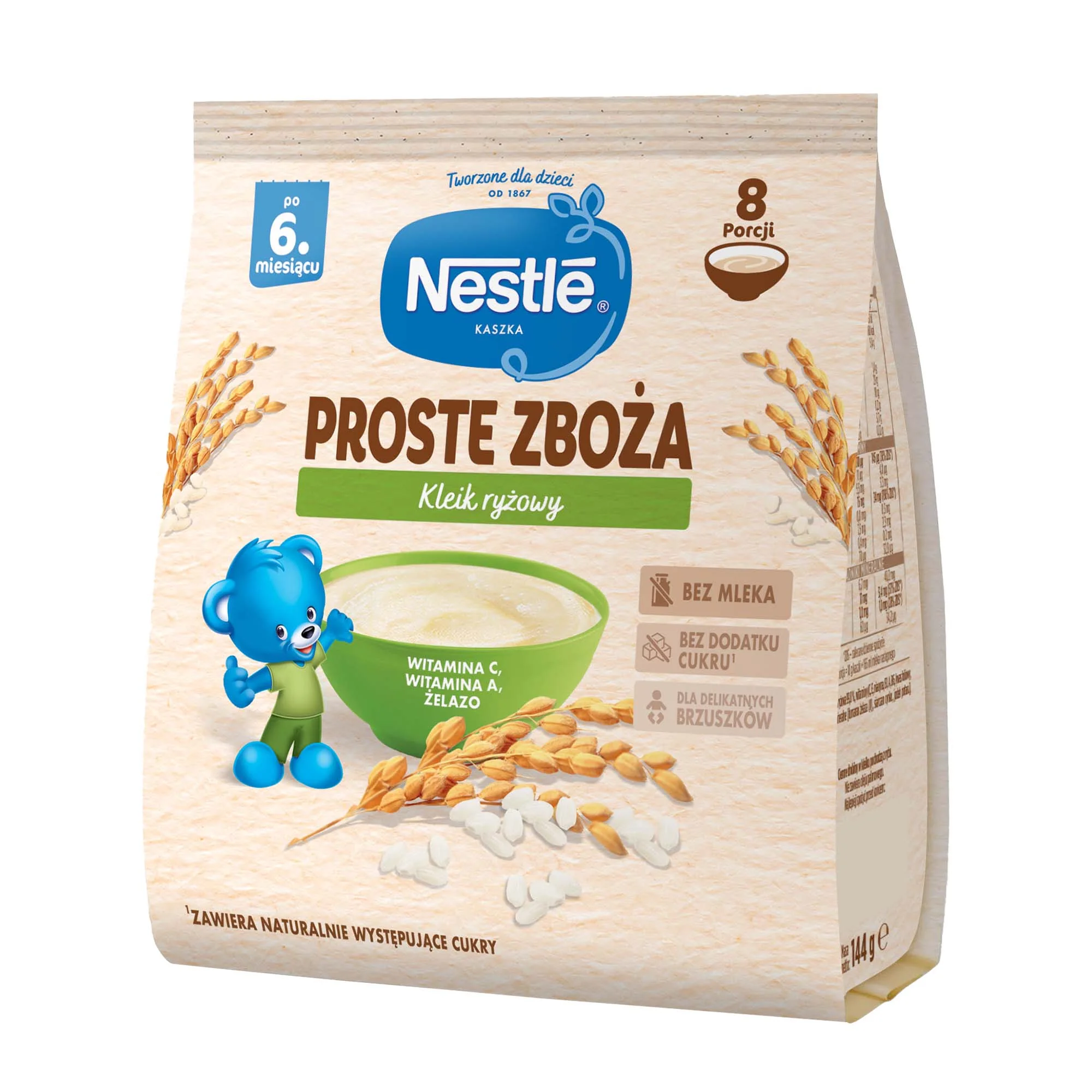 Nestlé Proste Zboża kleik ryżowy po 6. miesiącu, 144 g