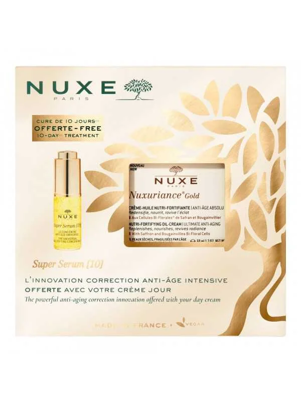 Nuxe Nuxuriance® Gold Ultraodżywczy olejkowy krem na dzień + Super Serum [10], 50 + 5 ml