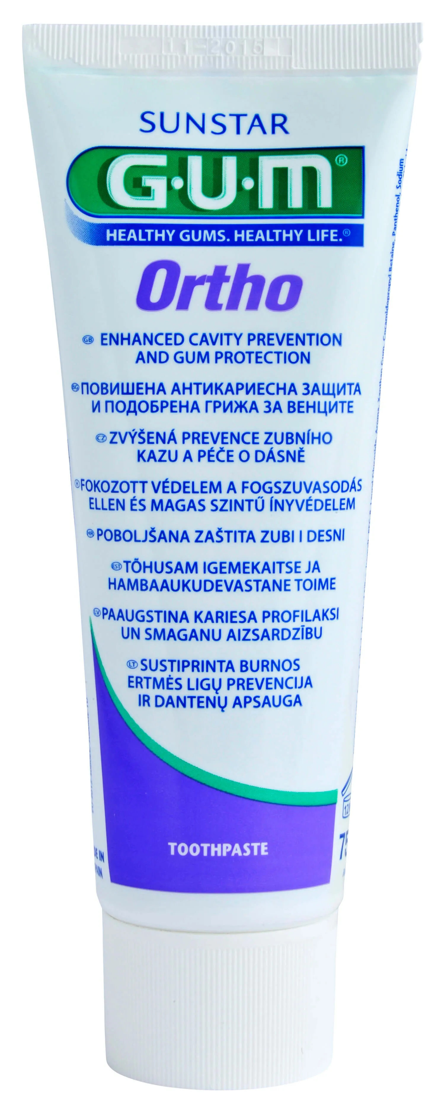 Sunstar Gum Ortho, pasta do zębów, 75 ml 