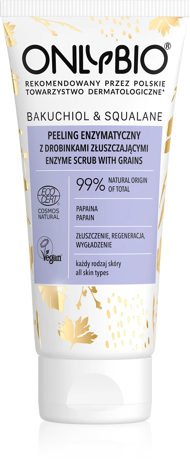 OnlyBio Bakuchiol & Skwalan peeling enzymatyczny do twarzy, 75 ml