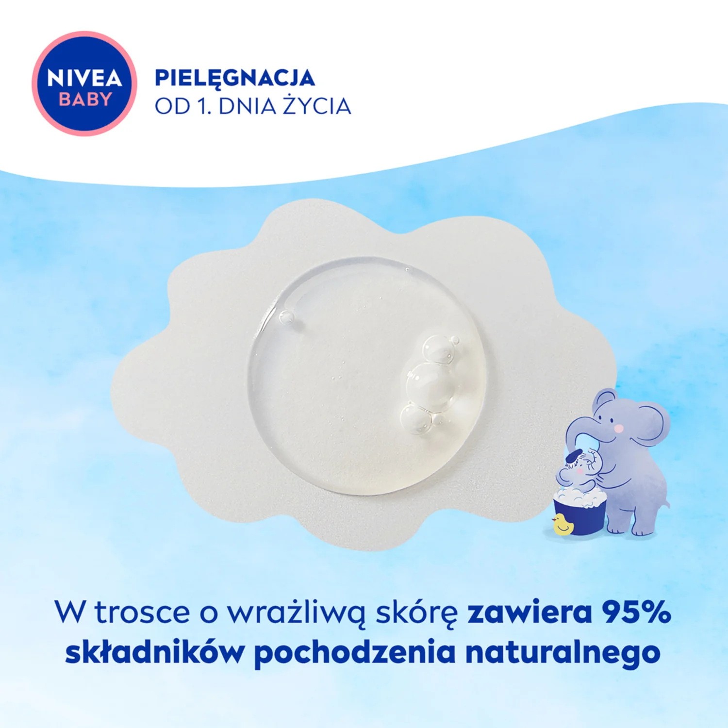 Nivea Baby żel 2w1 do mycia ciała i włosów, 500 ml