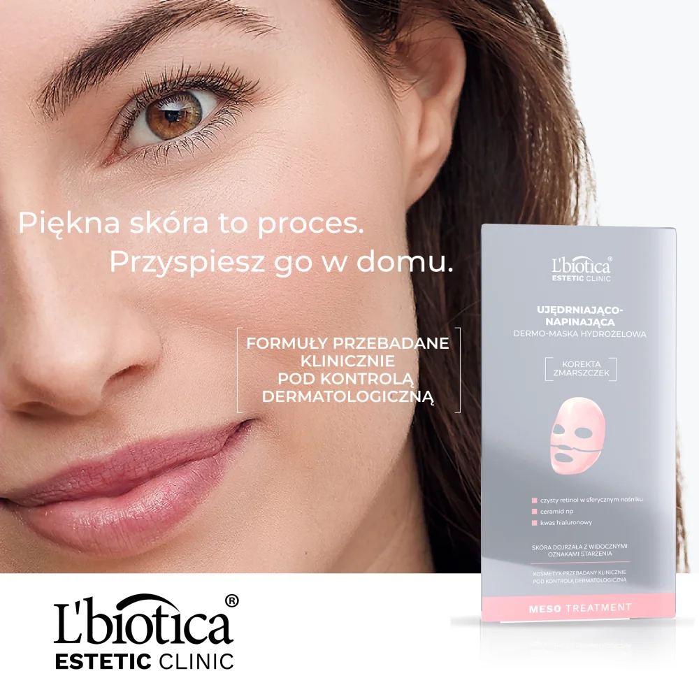 L’biotica Estetic Clinic Meso Treatment, Ujędrniająco-napinająca dermo-maska hydrożelowa, 1 szt.