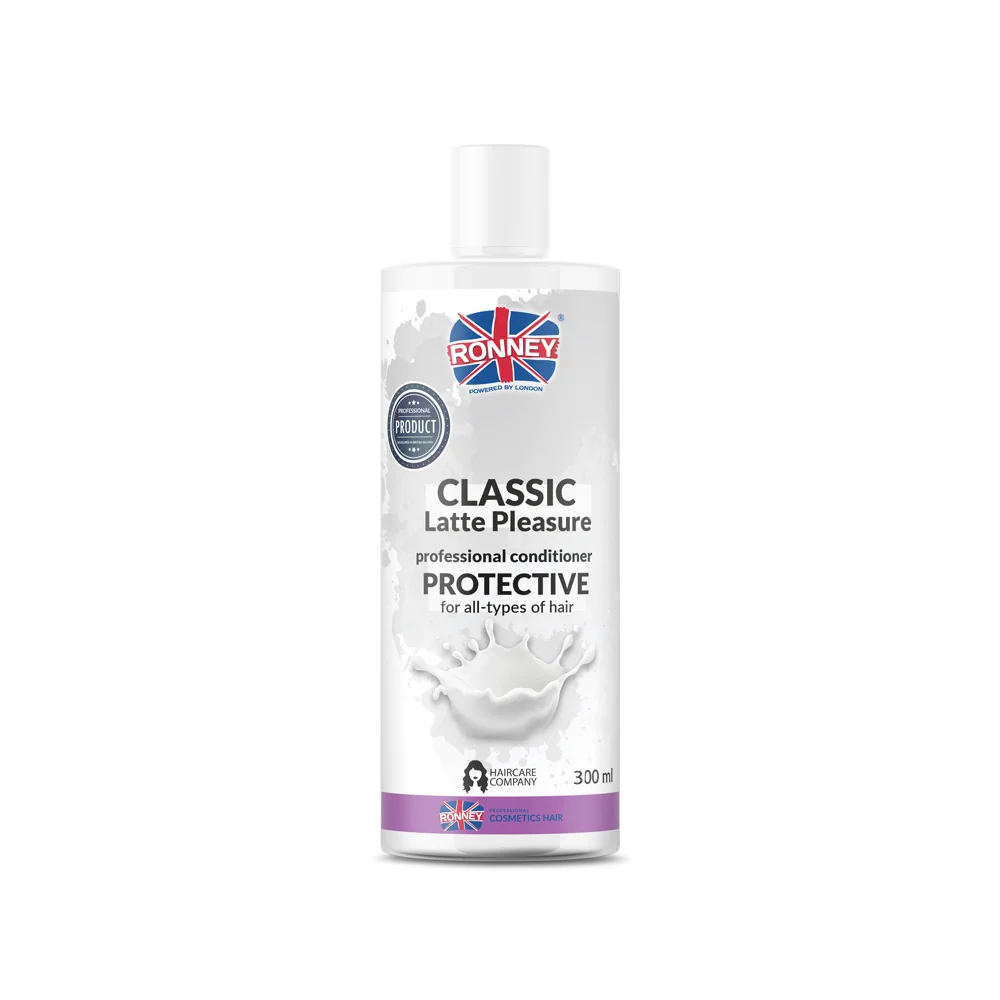 RONNEY Professional Conditioner Classic Latte Pleasure Protective, Odżywka ochronna do każdego rodzaju włosów, 300 ml