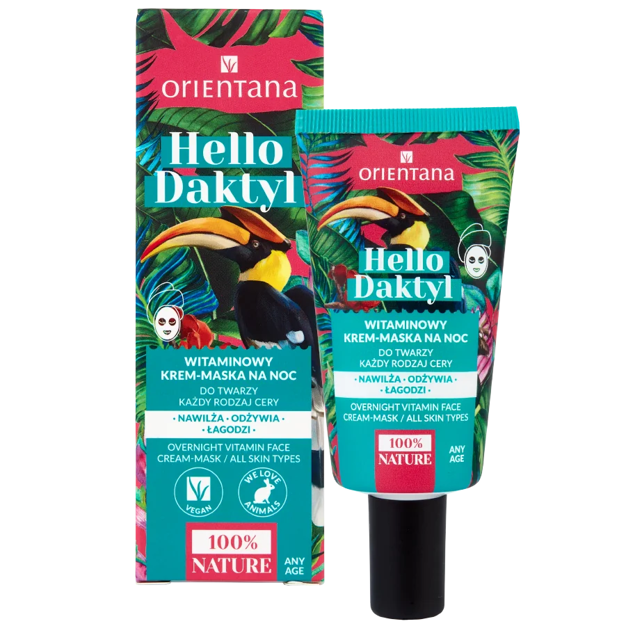 Orientana Hello Daktyl, witaminowy krem-maska na noc, 40 ml