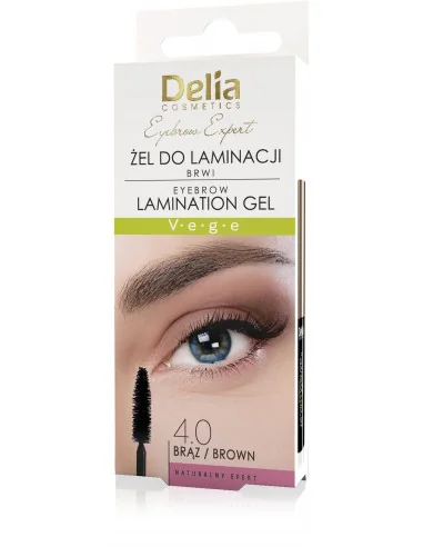 Delia Eyebrow Expert żel do laminacji brwi 4.0 brązowy, 4 ml