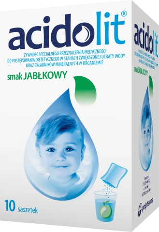 Acidolit, proszek, smak jabłkowy, 10 saszetek