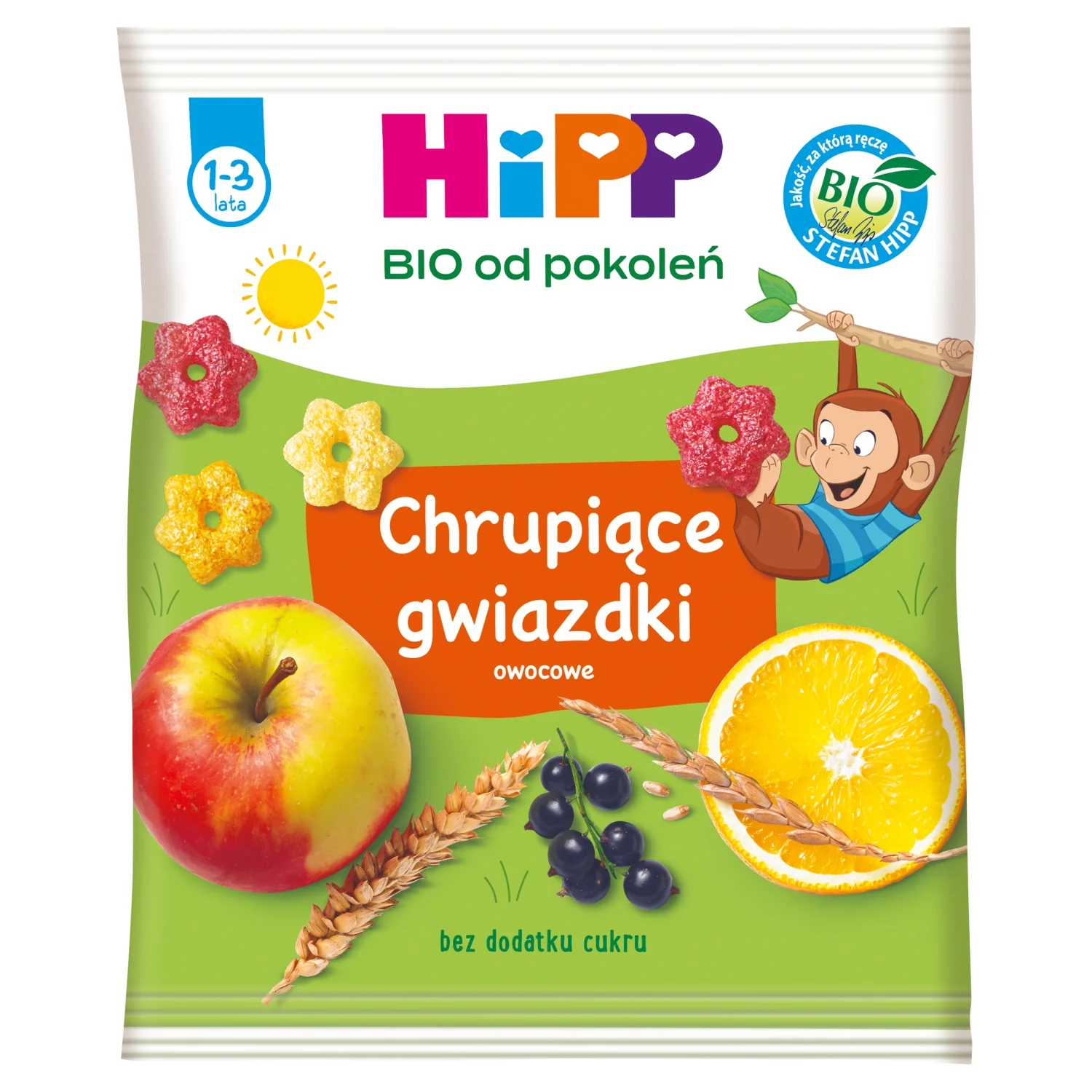 HiPP BIO chrupiące gwiazdki owocowe, 30 g