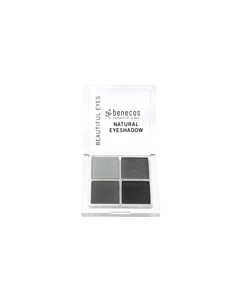 Benecos Quattro paletka 4 naturalnych cieni do powiek Smokey Eyes, 8 g