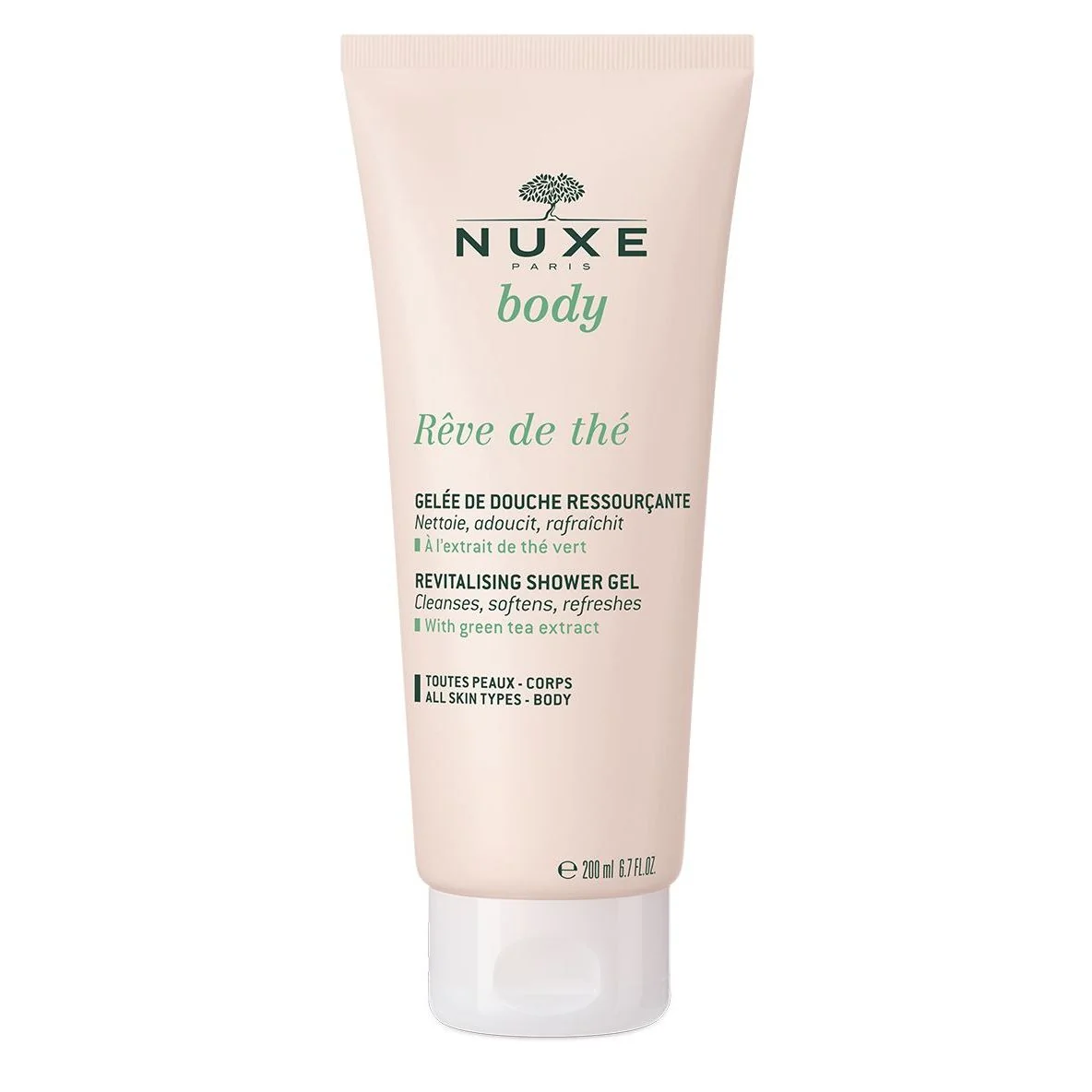 Nuxe Body Reve de The żel pod prysznic rewitalizujący, 200 ml