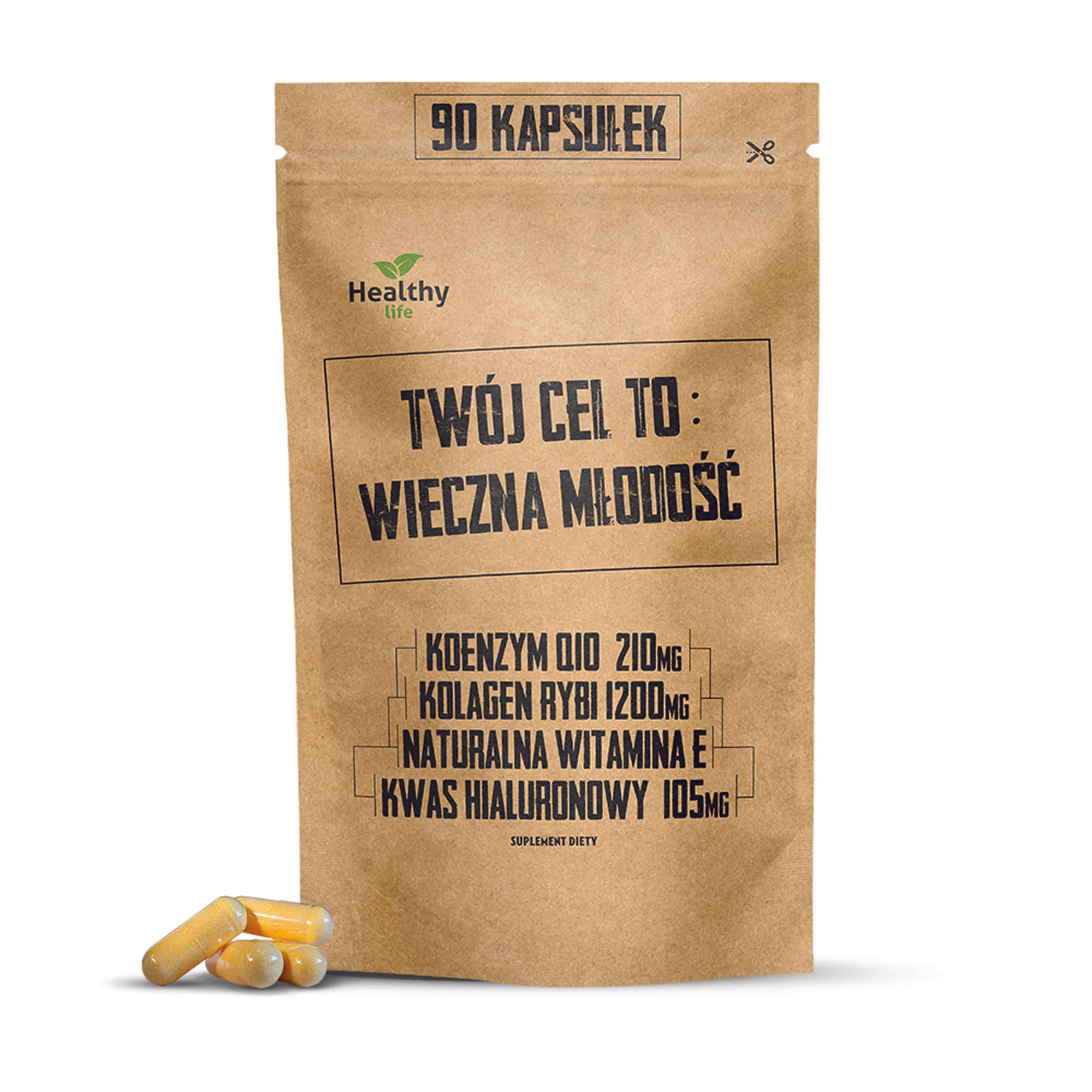 Twój cel to: Wieczna młodość - Kolagen rybi + Q10 90 kapsułek 