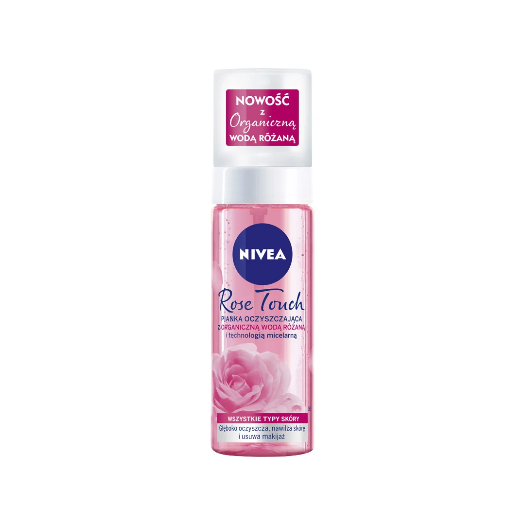 Nivea Rose Touch Pianka oczyszczająca z wodą różaną, 150 ml