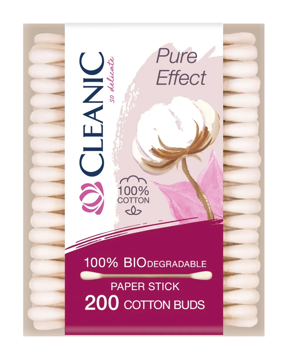 Cleanic Pure Effect, patyczki higieniczne, 200 sztuk