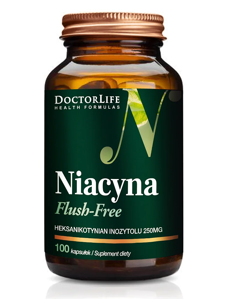 Doctor Life Niacyna Flush-free witamina B3 250 mg, 100 kapsułek