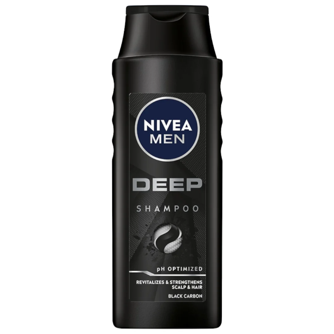 Nivea Men Deep, szampon do włosów rewitalizujący, 400 ml