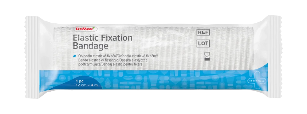 Elastic Fixation Bandage Dr.Max, opaska podtrzymująca 12 cm x 4 m, 1 sztuka