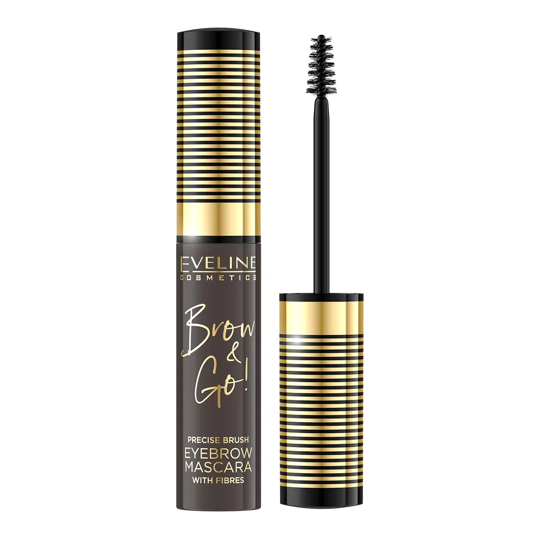 Eveline Cosmetics Brow&Go! tusz do brwi zagęszczający nr 02 Dark, 6 ml