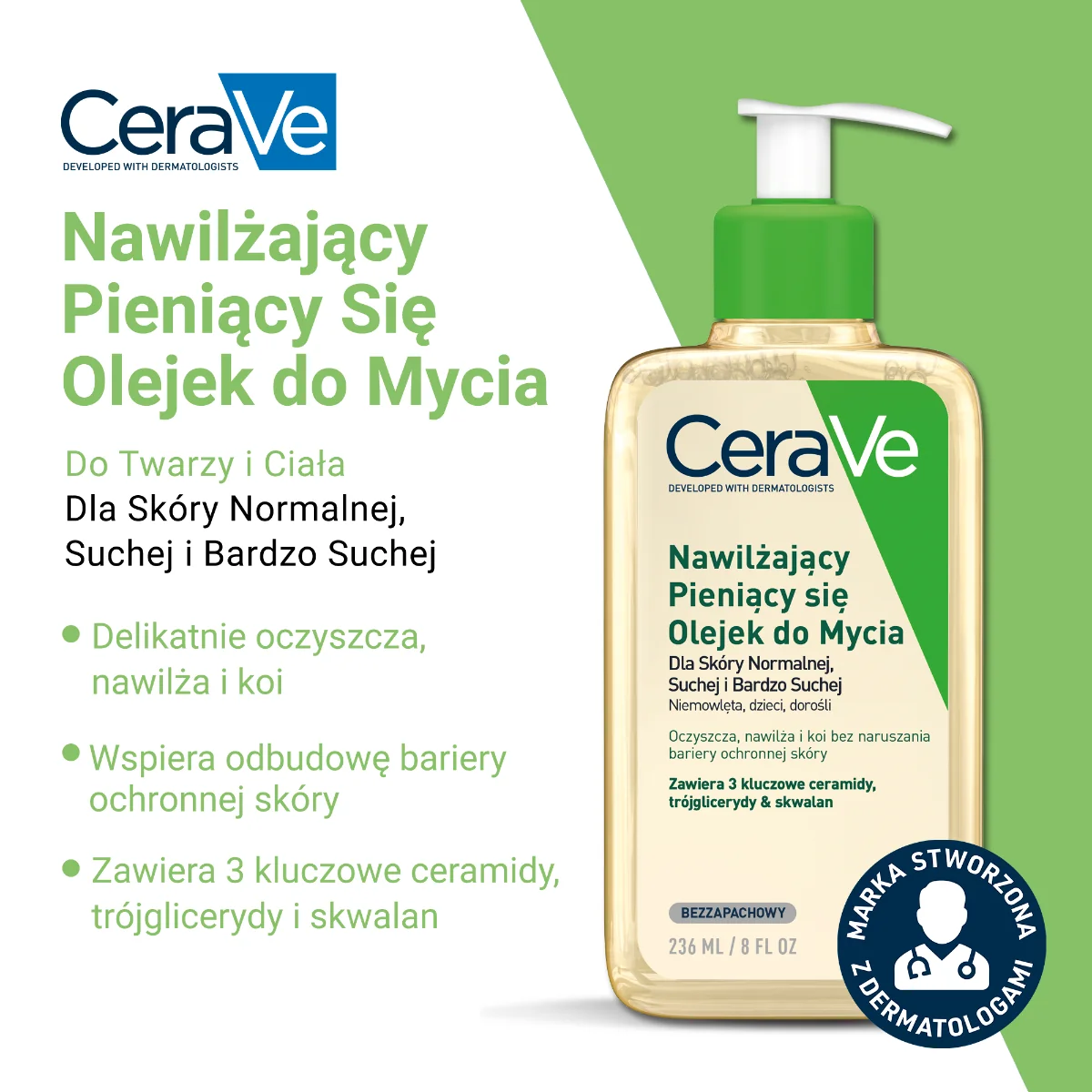 Vichy Neovadiol Rose Platinium nawilżający pieniący się olejek do mycia, 236 ml