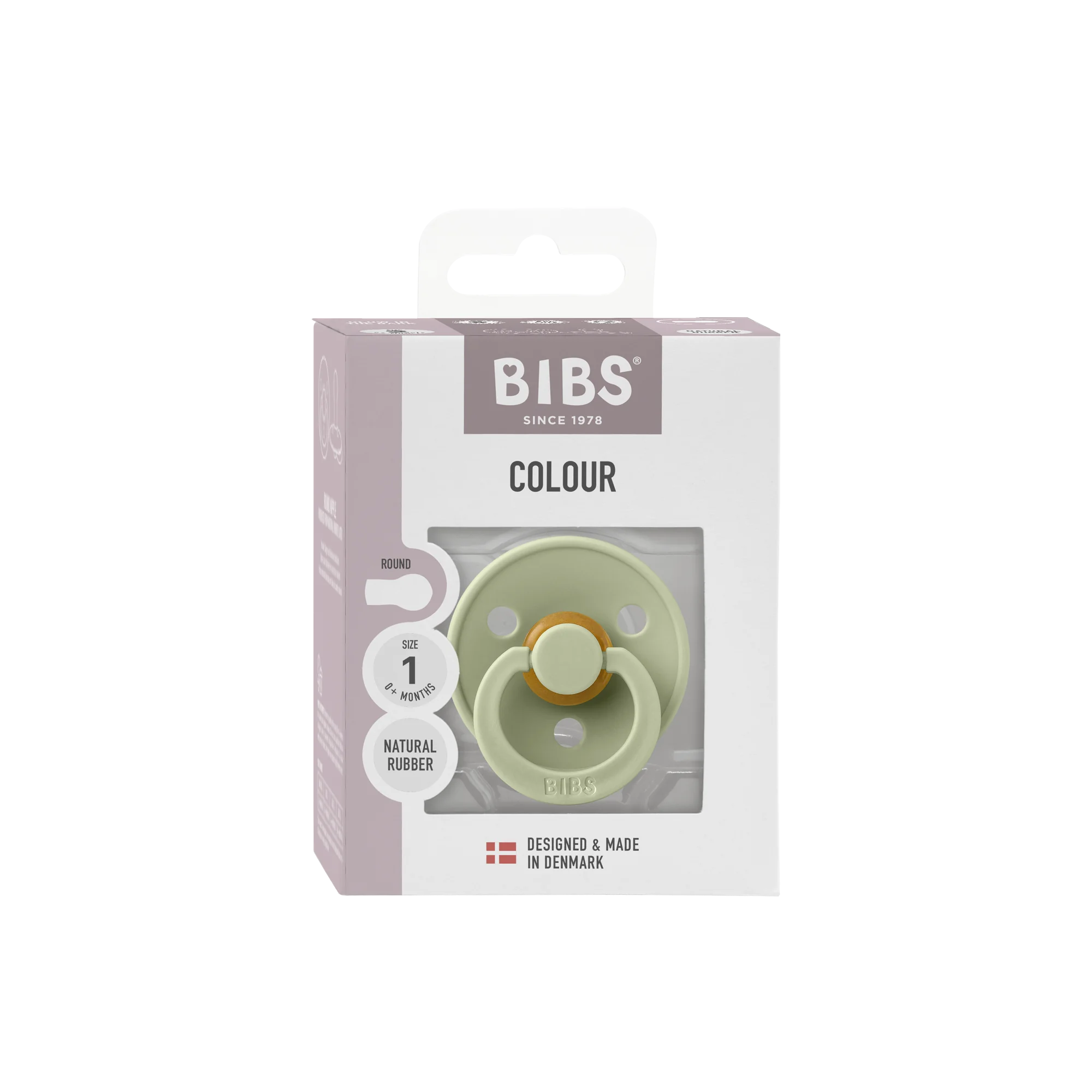 BIBS Pacifier Colour Sage smoczek lateksowy, 1 szt. 