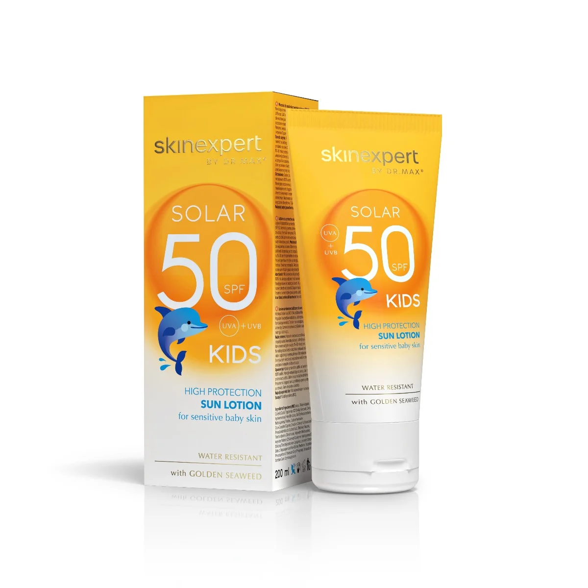 Skinexpert by Dr. Max Solar Sun Lotion Kidsbalsam SPF 50, 200 ml. Data ważności 16.02.2025