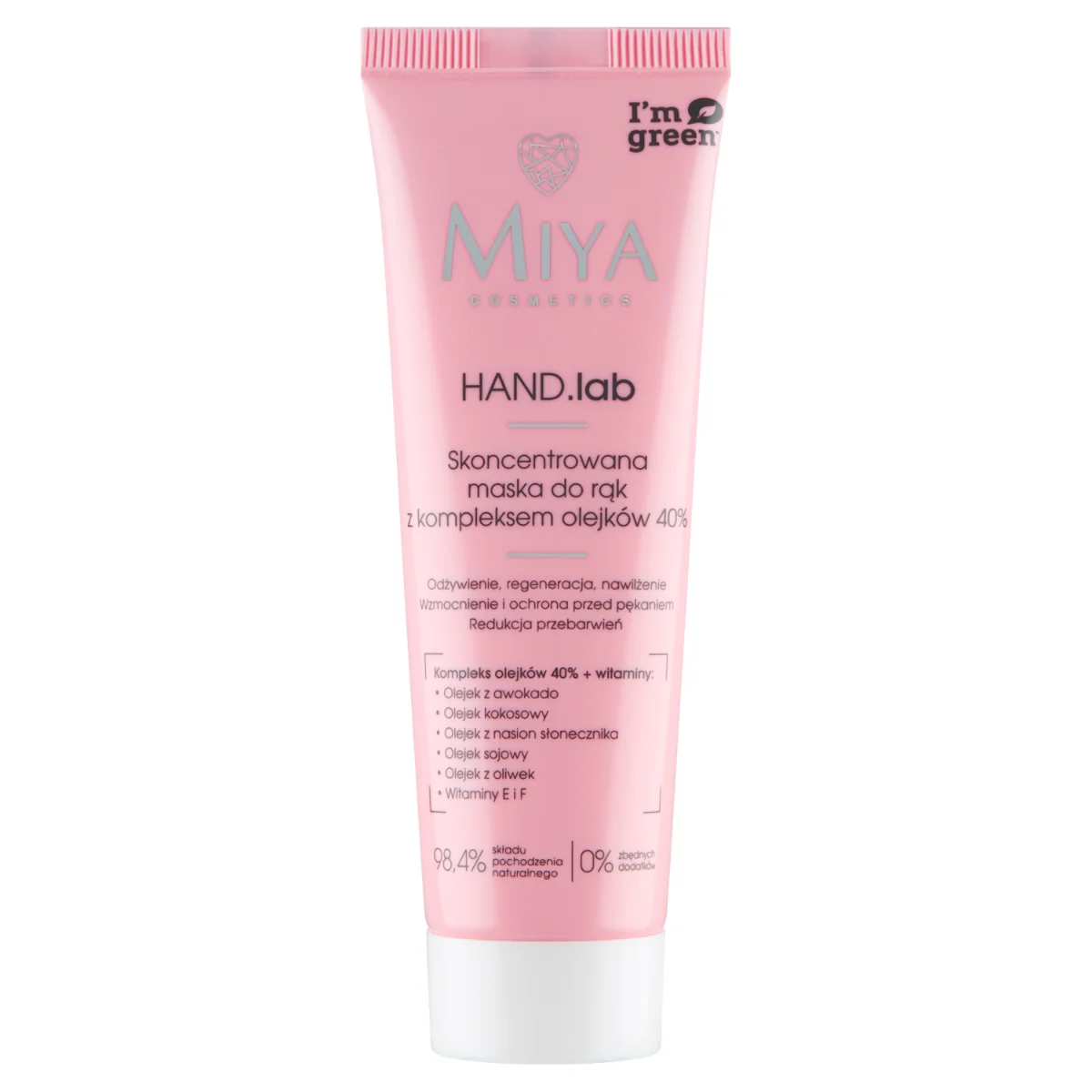 Miya HAND.lab skoncentrowana maska do rąk z kompleksem olejków 40%, 50 ml