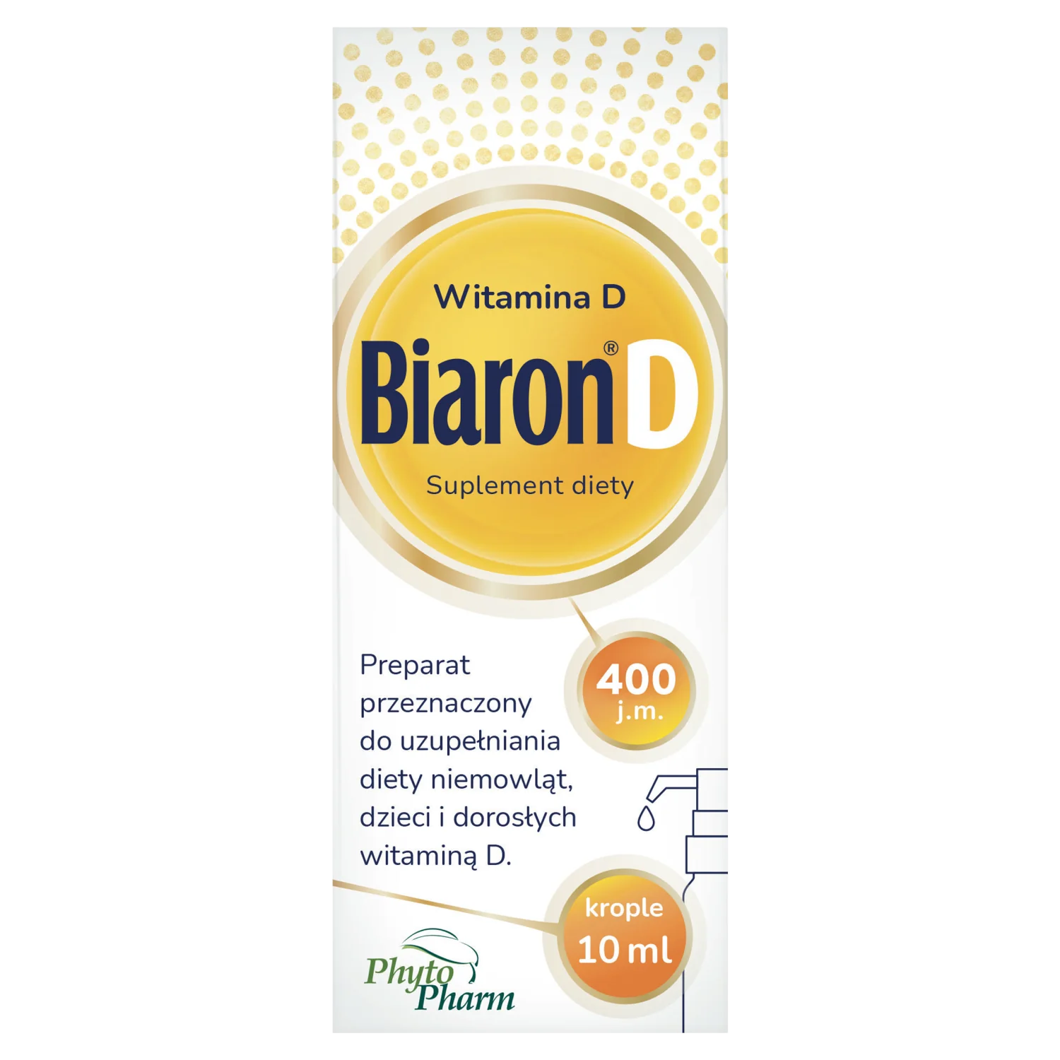 Biaron D krople 400 j.m., suplement diety, 10 ml