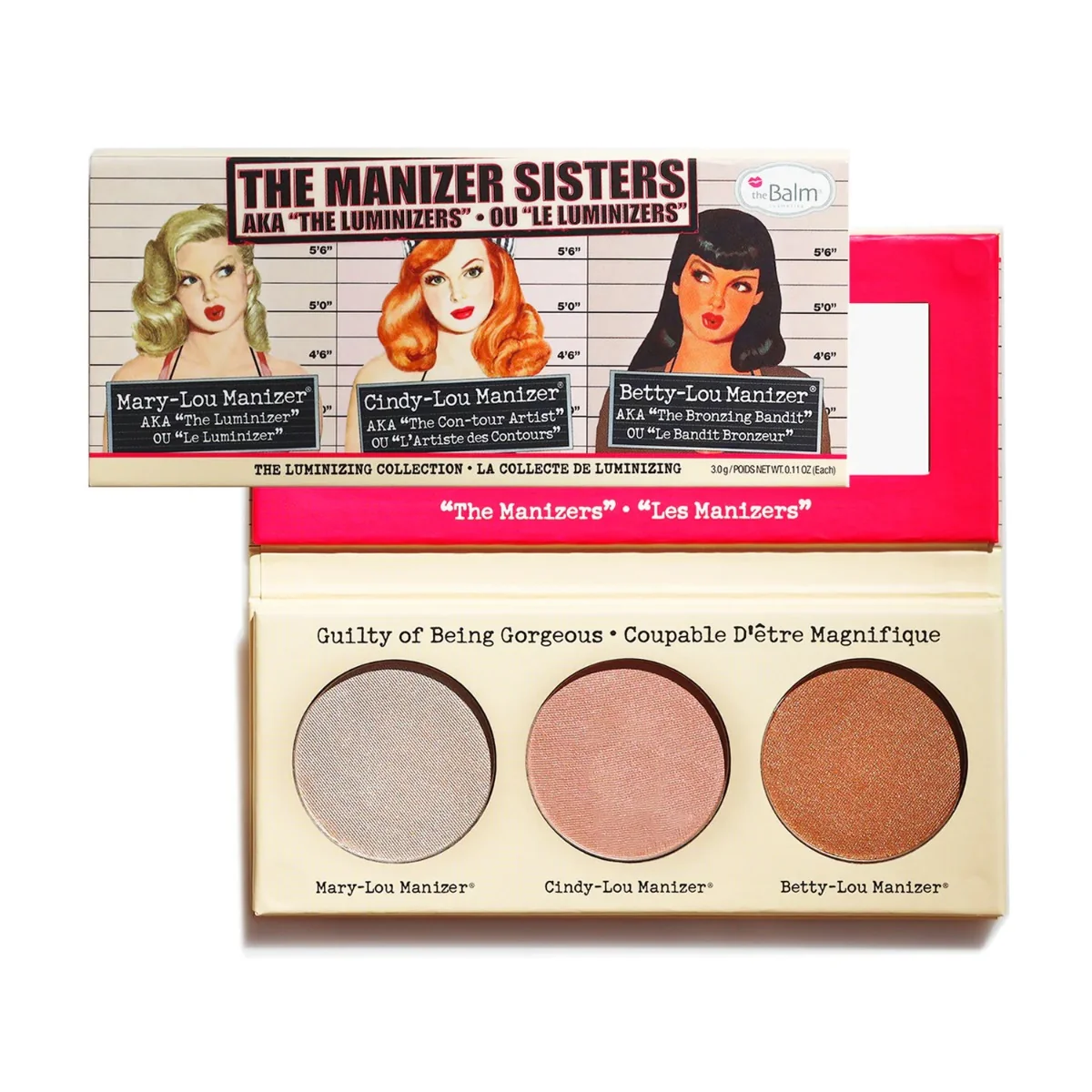 theBalm Manizer Trio Paleta rozświetlaczy, 9 g