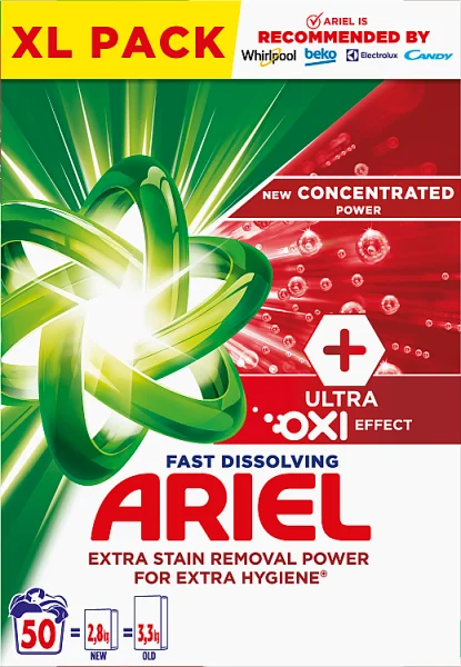 Ariel +Ultra Oxi Effect, proszek do prania 2.75kg, 50 prań