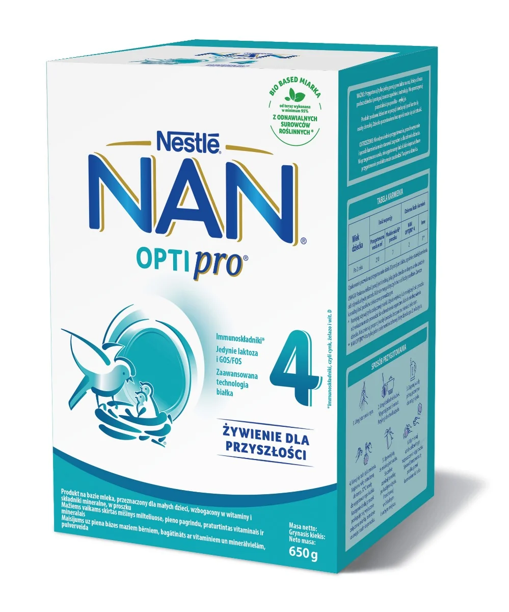 Nestle NAN Optipro 4, mleko modyfikowane dla dzieci po 2. roku życia, 650 g