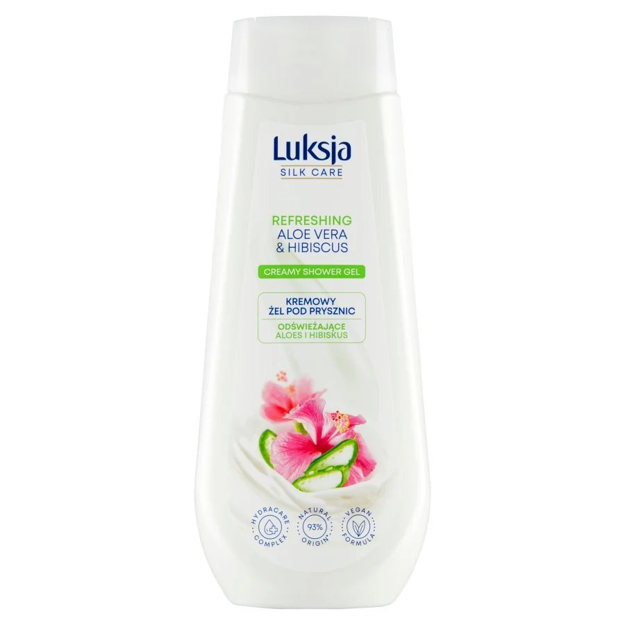 Luksja Silk Care, kremowy żel pod prysznic aloes i hibiskus, 500 ml