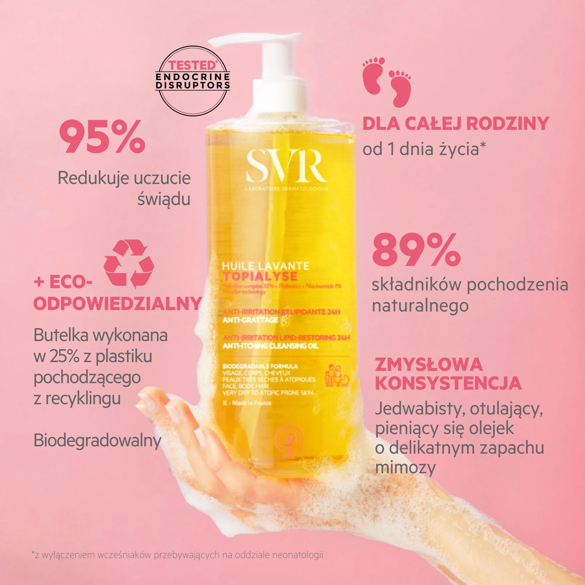 SVR Topialyse Huile Lavante olejek biodegradowalny do mycia i kąpieli, 400 ml