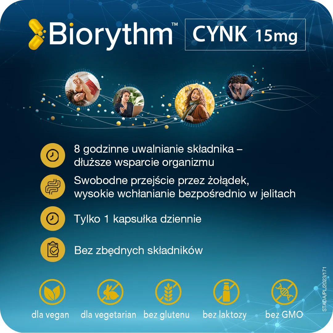 BIOrythm Cynk 15 mg 30 kapsułek