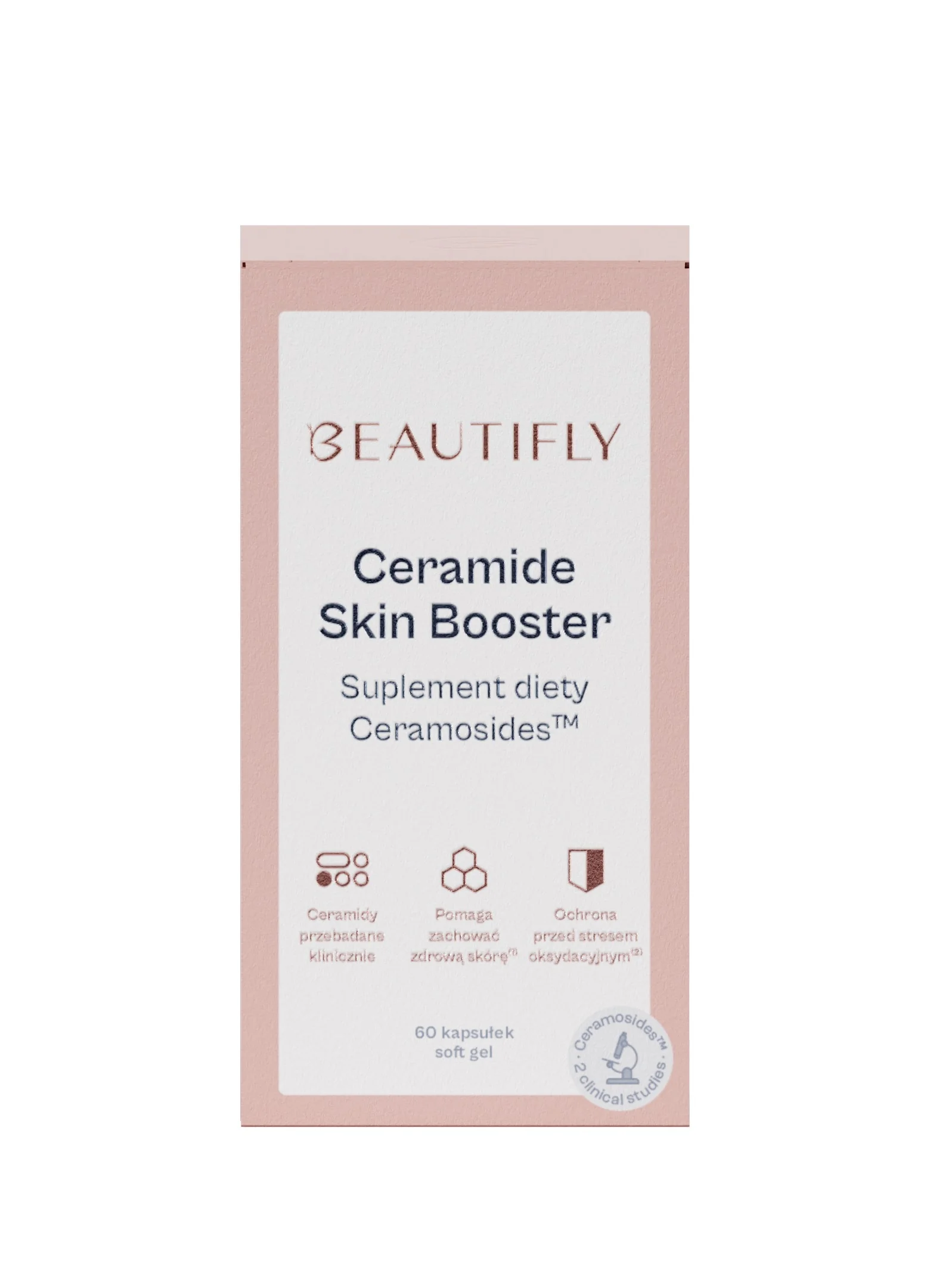 Beautifly Ceramide Skin Booster60 kapsułek. Data ważności 28.02.2025